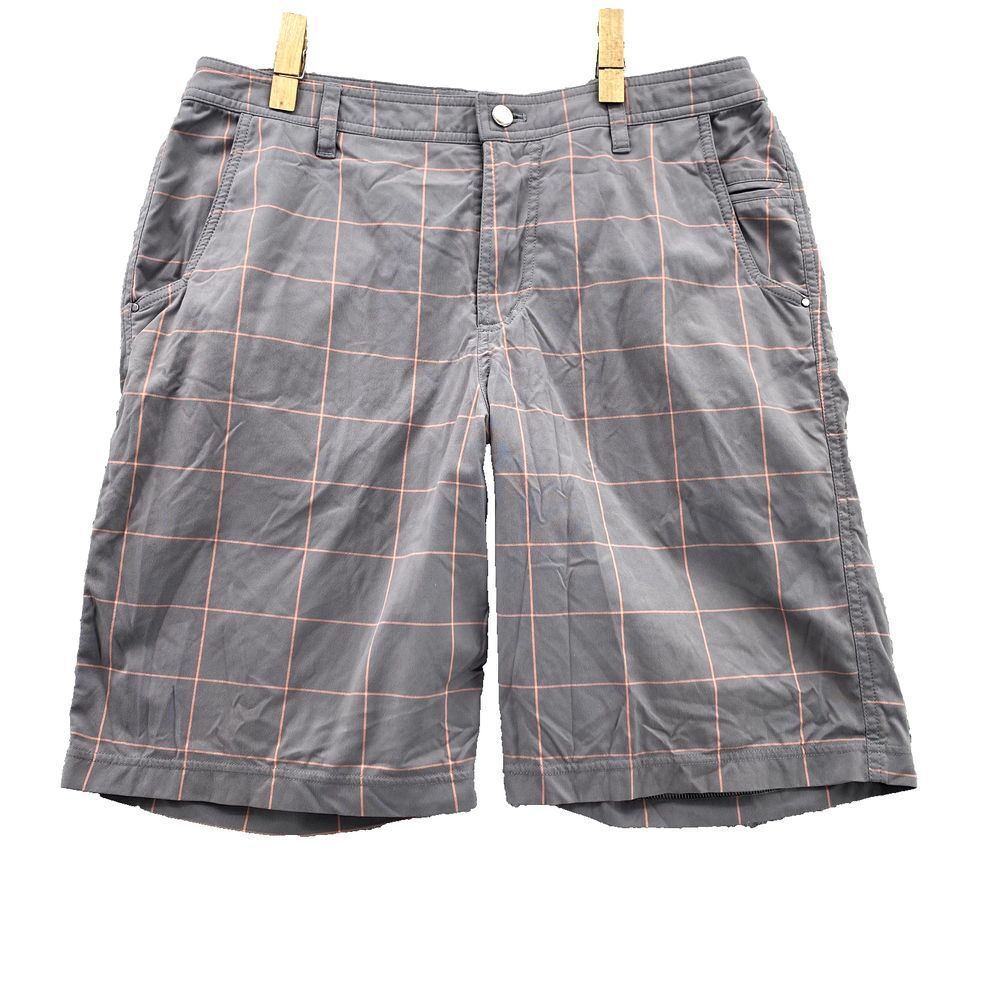 Luluemon Athletica Shorts 32x9* Gray Plaid Stretch Golf Performance Preppy Men's